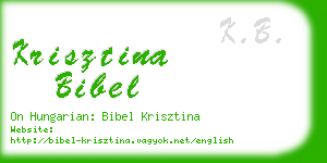 krisztina bibel business card